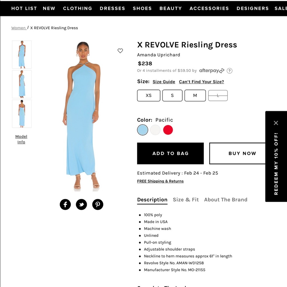 Amanda Uprichard dress